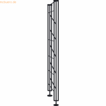 Kerkmann Bibliotheks-Regal libra Abschlussrahmen TxH 30x230cm schwarz/ von Kerkmann