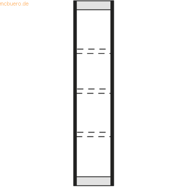 Kerkmann Büro-Regal Progress 2000 Endseite HxT 1900x300mm für 5 Böden von Kerkmann