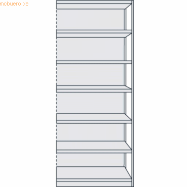 Kerkmann Büroregal Progress 500 Anbauregal BxTxH 96x60x225cm 7 Böden m von Kerkmann