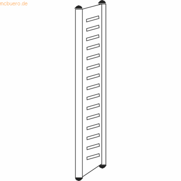 Kerkmann Design-Regal M2 Abschlussrahmen HxT 1800x500mm Böden alusilbe von Kerkmann