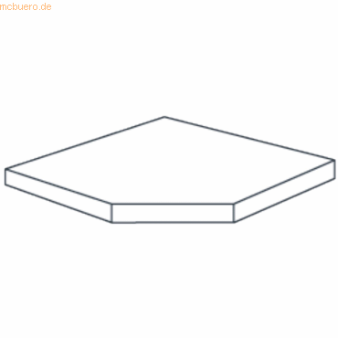 Kerkmann Eckboden für Büro-Regal Progress 2000 BxT 75x30cm lichtgrau von Kerkmann