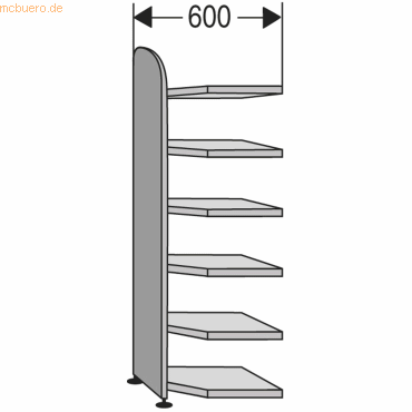 Kerkmann Eckfeld Büroregal Dante BXHxT 600x2250x600mm weiß 6 Böden Kerkmann Eckfeld Büroregal Dante BXHxT 600x2250x600mm weiß 6 Böden von Kerkmann