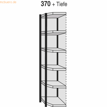 Kerkmann Eckregalfeld Stora 100 HxBxT 225x77x40cm 6 Böden mit Rückwand von Kerkmann