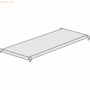 Kerkmann Fachboden für Büro-Regal Progress 500 BxT 75x40cm lichtgrau von Kerkmann