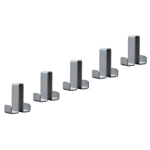 Kerkmann Garderobenhaken mit 5x 2 Haken silber, 5 St. von Kerkmann
