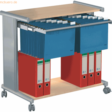 Kerkmann Hängeregistraturwagen 2 Ablageböden 760x400x720mm alu/buche h Kerkmann Hängeregistraturwagen 2 Ablageböden 760x400x720mm alu/buche h von Kerkmann