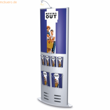Kerkmann Info-Säule tec-art Size BxTxH 77x33x185cm alusilber leer Kerkmann Info-Säule tec-art Size BxTxH 77x33x185cm alusilber leer von Kerkmann