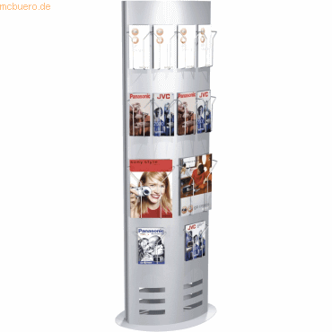 Kerkmann Info-Säule tec-art breit BxTxH 60x32x165cm alusilber Kerkmann Info-Säule tec-art breit BxTxH 60x32x165cm alusilber von Kerkmann