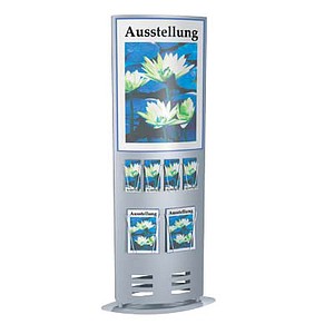 Kerkmann Infosäule tec-art Säule Size silber DIN A4, 1/3 DIN A4 6 Fächer Kerkmann Infosäule tec-art Säule Size silber DIN A4, 1/3 DIN A4 6 Fächer von Kerkmann