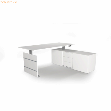 Kerkmann Komplettarbeitsplatz Move 3 180x80x72-120 mit Sideboard silbe Kerkmann Komplettarbeitsplatz Move 3 180x80x72-120 mit Sideboard silbe von Kerkmann