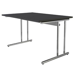 Kerkmann Lago Schreibtisch anthrazit rechteckig, C-Fuß-Gestell chrom 120,0 x 80,0 cm Kerkmann Lago Schreibtisch anthrazit rechteckig, C-Fuß-Gestell chrom 120,0 x 80,0 cm von Kerkmann