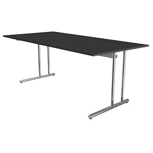 Kerkmann Lago Schreibtisch anthrazit rechteckig, C-Fuß-Gestell chrom 200,0 x 100,0 cm Kerkmann Lago Schreibtisch anthrazit rechteckig, C-Fuß-Gestell chrom 200,0 x 100,0 cm von Kerkmann