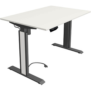 Kerkmann Move 1 advance elektrisch höhenverstellbarer Schreibtisch weiß rechteckig, T-Fuß-Gestell grau 120,0 x 80,0 cm Kerkmann Move 1 advance elektrisch höhenverstellbarer Schreibtisch weiß rechteckig, T-Fuß-Gestell grau 120,0 x 80,0 cm von Kerkmann