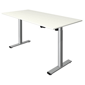 Kerkmann Move 1 base elektrisch höhenverstellbarer Schreibtisch weiß rechteckig, T-Fuß-Gestell silber 160,0 x 80,0 cm Kerkmann Move 1 base elektrisch höhenverstellbarer Schreibtisch weiß rechteckig, T-Fuß-Gestell silber 160,0 x 80,0 cm von Kerkmann
