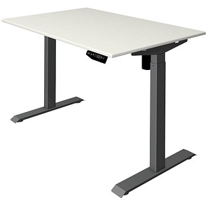 Kerkmann Move 1 elektrisch höhenverstellbarer Schreibtisch weiß rechteckig, T-Fuß-Gestell grau 120,0 x 80,0 cm Kerkmann Move 1 elektrisch höhenverstellbarer Schreibtisch weiß rechteckig, T-Fuß-Gestell grau 120,0 x 80,0 cm von Kerkmann