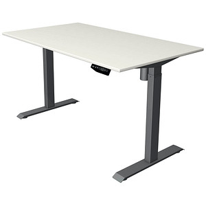 Kerkmann Move 1 elektrisch höhenverstellbarer Schreibtisch weiß rechteckig, T-Fuß-Gestell grau 140,0 x 80,0 cm Kerkmann Move 1 elektrisch höhenverstellbarer Schreibtisch weiß rechteckig, T-Fuß-Gestell grau 140,0 x 80,0 cm von Kerkmann