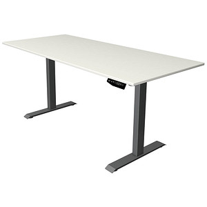 Kerkmann Move 1 elektrisch höhenverstellbarer Schreibtisch weiß rechteckig, T-Fuß-Gestell grau 180,0 x 80,0 cm Kerkmann Move 1 elektrisch höhenverstellbarer Schreibtisch weiß rechteckig, T-Fuß-Gestell grau 180,0 x 80,0 cm von Kerkmann