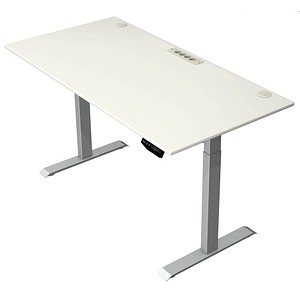 Kerkmann Move 1 plus elektrisch höhenverstellbarer Schreibtisch weiß rechteckig, T-Fuß-Gestell grau 160,0 x 80,0 cm Kerkmann Move 1 plus elektrisch höhenverstellbarer Schreibtisch weiß rechteckig, T-Fuß-Gestell grau 160,0 x 80,0 cm von Kerkmann