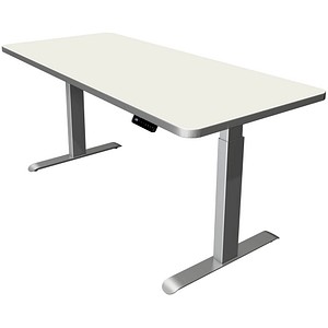 Kerkmann Move 3 Premium elektrisch höhenverstellbarer Schreibtisch weiß rechteckig, T-Fuß-Gestell silber 180,0 x 80,0 cm Kerkmann Move 3 Premium elektrisch höhenverstellbarer Schreibtisch weiß rechteckig, T-Fuß-Gestell silber 180,0 x 80,0 cm von Kerkmann