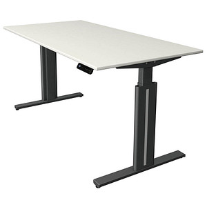 Kerkmann Move 3 elegant elektrisch höhenverstellbarer Schreibtisch weiß rechteckig, T-Fuß-Gestell grau 160,0 x 80,0 cm Kerkmann Move 3 elegant elektrisch höhenverstellbarer Schreibtisch weiß rechteckig, T-Fuß-Gestell grau 160,0 x 80,0 cm von Kerkmann