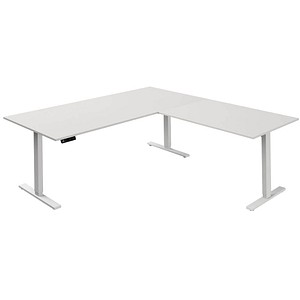 Kerkmann Move 3 elektrisch höhenverstellbarer Schreibtisch weiß L-Form, T-Fuß-Gestell weiß 200,0 x 100,0 cm Kerkmann Move 3 elektrisch höhenverstellbarer Schreibtisch weiß L-Form, T-Fuß-Gestell weiß 200,0 x 100,0 cm von Kerkmann
