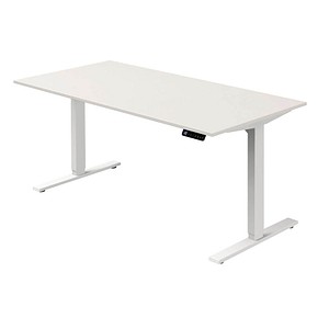 Kerkmann Move 3 elektrisch höhenverstellbarer Schreibtisch weiß rechteckig, T-Fuß-Gestell weiß 160,0 x 80,0 cm von Kerkmann
