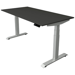 Kerkmann Move 4 elektrisch höhenverstellbarer Schreibtisch anthrazit rechteckig, T-Fuß-Gestell silber 160,0 x 80,0 cm von Kerkmann