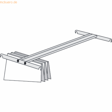 Kerkmann Pendelschiene für Büro-Regal Progress 500 BxT 75x40cm für Lei von Kerkmann