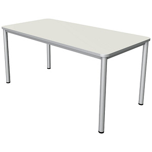 Kerkmann Prime Schreibtisch weiß rechteckig, 4-Fuß-Gestell silber 160,0 x 80,0 cm Kerkmann Prime Schreibtisch weiß rechteckig, 4-Fuß-Gestell silber 160,0 x 80,0 cm von Kerkmann