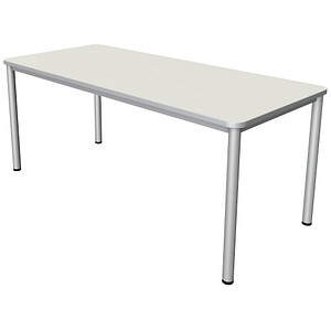 Kerkmann Prime Schreibtisch weiß rechteckig, 4-Fuß-Gestell silber 180,0 x 80,0 cm Kerkmann Prime Schreibtisch weiß rechteckig, 4-Fuß-Gestell silber 180,0 x 80,0 cm von Kerkmann
