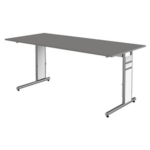 Kerkmann Priola höhenverstellbarer Schreibtisch grafit rechteckig, C-Fuß-Gestell silber 180,0 x 80,0 cm Kerkmann Priola höhenverstellbarer Schreibtisch grafit rechteckig, C-Fuß-Gestell silber 180,0 x 80,0 cm von Kerkmann
