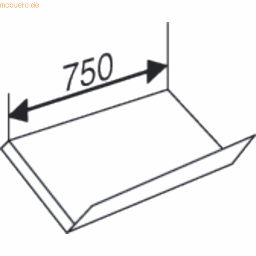 Kerkmann Schrägboden für Bibliotheks-Regal libra BxT 75x30cm lichtgrau von Kerkmann