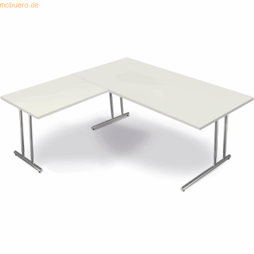 Kerkmann Schreibtisch Artline Holzdekor / Anbau C-Fuß 200x200x68-82cm von Kerkmann