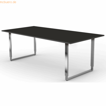 Kerkmann Schreibtisch Aveto Edelstahl XL BxT 200x100cm anthrazit von Kerkmann