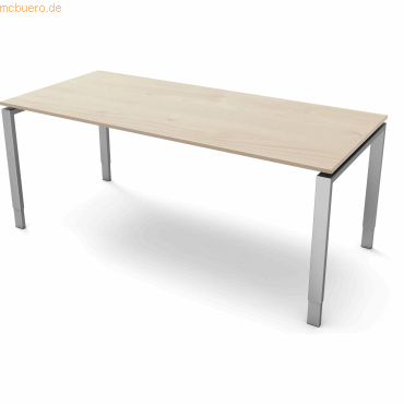 Kerkmann Schreibtisch Form5 4-Bein-Gestell 180x80x68-82cm ahorn von Kerkmann