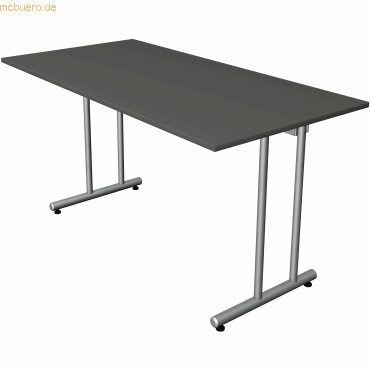 Kerkmann Schreibtisch SmartOffice C-Fuß-Gestell 140x70x75cm anthrazit von Kerkmann