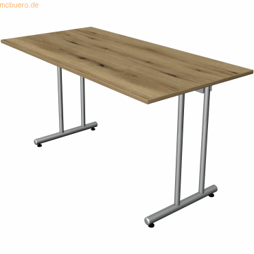 Kerkmann Schreibtisch SmartOffice C-Fuß-Gestell 140x70x75cm eiche von Kerkmann