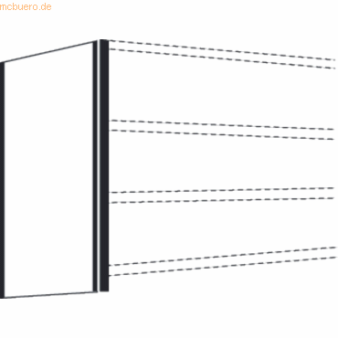 Kerkmann Seiten-Endwand für Büro-Regal Progress 500 TxH 40x260cm licht von Kerkmann