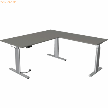 Kerkmann Sitz-/Stehtisch Move 3 BxT 180x180cm (mit Anbautisch) silber/ von Kerkmann