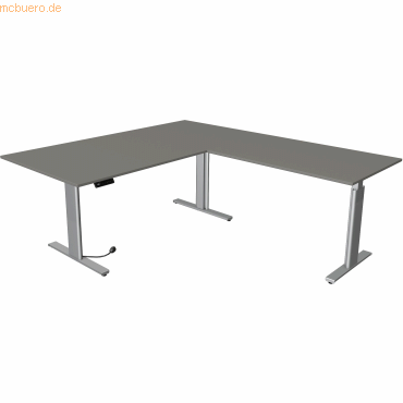 Kerkmann Sitz-/Stehtisch Move 3 BxT 200x180cm (mit Anbautisch) silber/ von Kerkmann