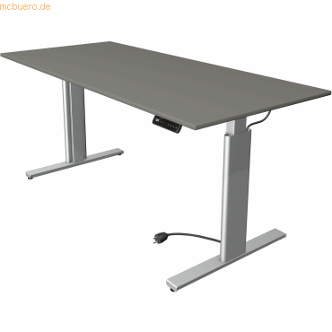 Kerkmann Sitz-/Stehtisch Move 3 BxTxH 180x80x72-120cm silber/grafit von Kerkmann