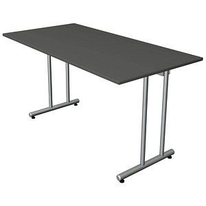 Kerkmann Smart office Schreibtisch anthrazit rechteckig, C-Fuß-Gestell silber 140,0 x 70,0 cm Kerkmann Smart office Schreibtisch anthrazit rechteckig, C-Fuß-Gestell silber 140,0 x 70,0 cm von Kerkmann