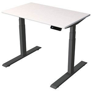 Kerkmann Smart office elektrisch höhenverstellbarer Schreibtisch weiß rechteckig, T-Fuß-Gestell grau 100,0 x 60,0 cm Kerkmann Smart office elektrisch höhenverstellbarer Schreibtisch weiß rechteckig, T-Fuß-Gestell grau 100,0 x 60,0 cm von Kerkmann