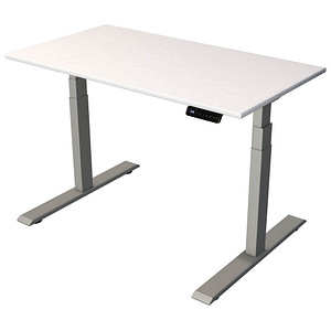 Kerkmann Smart office elektrisch höhenverstellbarer Schreibtisch weiß rechteckig, T-Fuß-Gestell silber 120,0 x 65,0 cm Kerkmann Smart office elektrisch höhenverstellbarer Schreibtisch weiß rechteckig, T-Fuß-Gestell silber 120,0 x 65,0 cm von Kerkmann