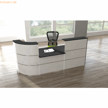Kerkmann Theke Cento 5 BxT 280x95cm weiß/anthrazit Kerkmann Theke Cento 5 BxT 280x95cm weiß/anthrazit von Kerkmann
