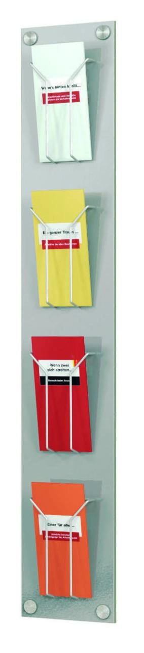 Kerkmann Wandprospekthalter 1/3 DIN A4 4-Fach alusilber Kerkmann Wandprospekthalter 1/3 DIN A4 4-Fach alusilber von Kerkmann