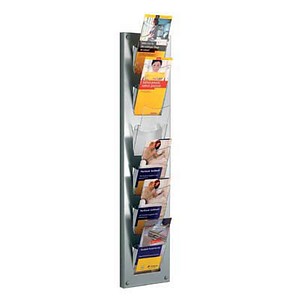 Kerkmann Wandprospekthalter alu 1/3 DIN A4 6 Fächer Kerkmann Wandprospekthalter alu 1/3 DIN A4 6 Fächer von Kerkmann