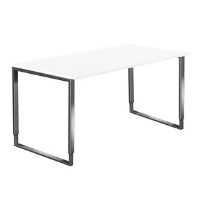 Kerkmann Yukon höhenverstellbarer Schreibtisch weiß rechteckig, Kufen-Gestell silber 160,0 x 80,0 cm Kerkmann Yukon höhenverstellbarer Schreibtisch weiß rechteckig, Kufen-Gestell silber 160,0 x 80,0 cm von Kerkmann