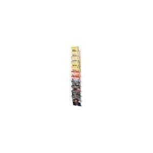 kerkmann Wand-Prospekthalter, DIN A4 hoch, 11 Fächer lichtgrau, aus pulverbeschichtetem Stahldraht, Draht - 1 Stück (6502) von Kerkmann