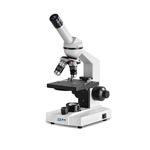 KERN Durchlichtmikroskop OBS 106 (Schulmikroskop, Tubus Binocular, Beleuchtung 0,5 W LED, 4-fach Objektivrevolver, Tubus 30°, mechanischer Kreuztisch) OBS 106 von Kern Optics